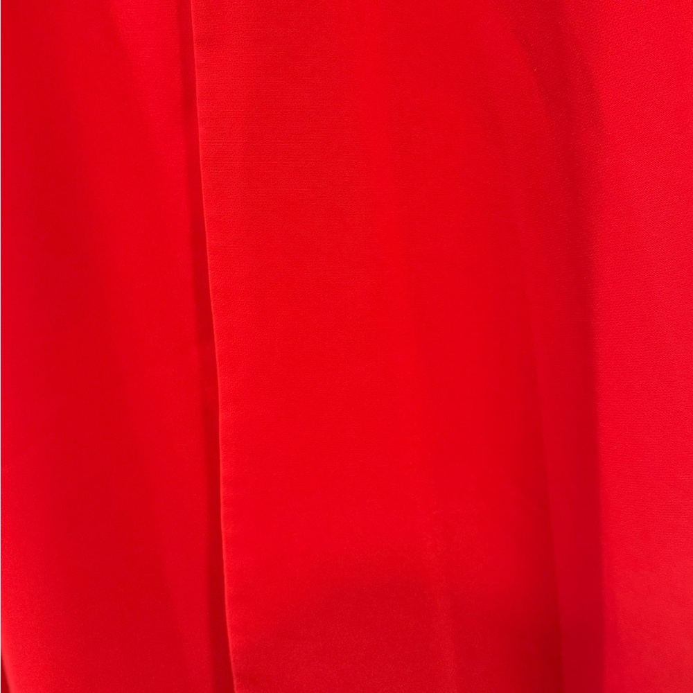 Elegant Red Cape Sleeve Wedding Dress - Picture 7 of 7